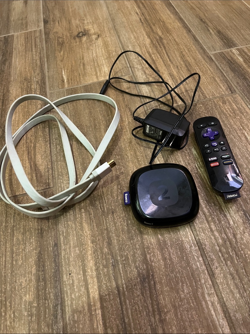 Roku 2 with power cord hdmi remote